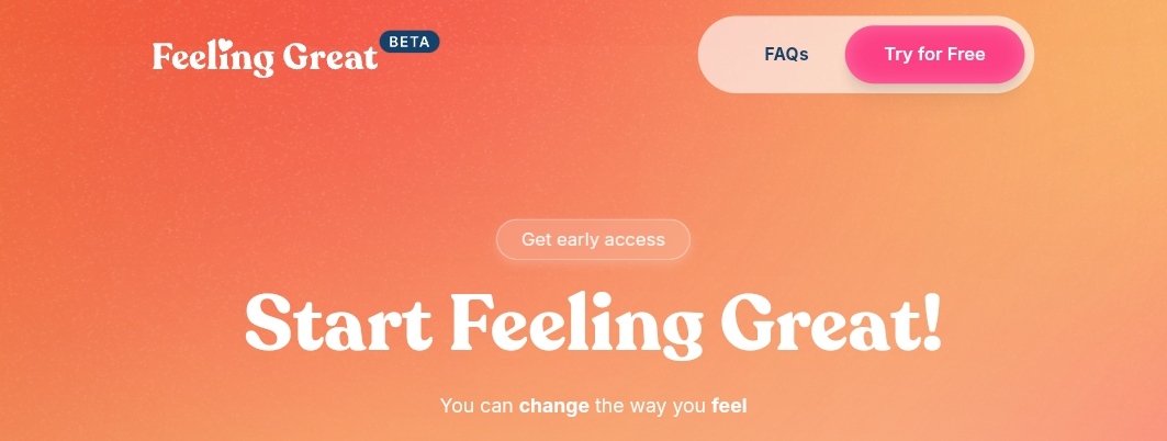 Feeling Great app - AI Tool in Self-Improvement category